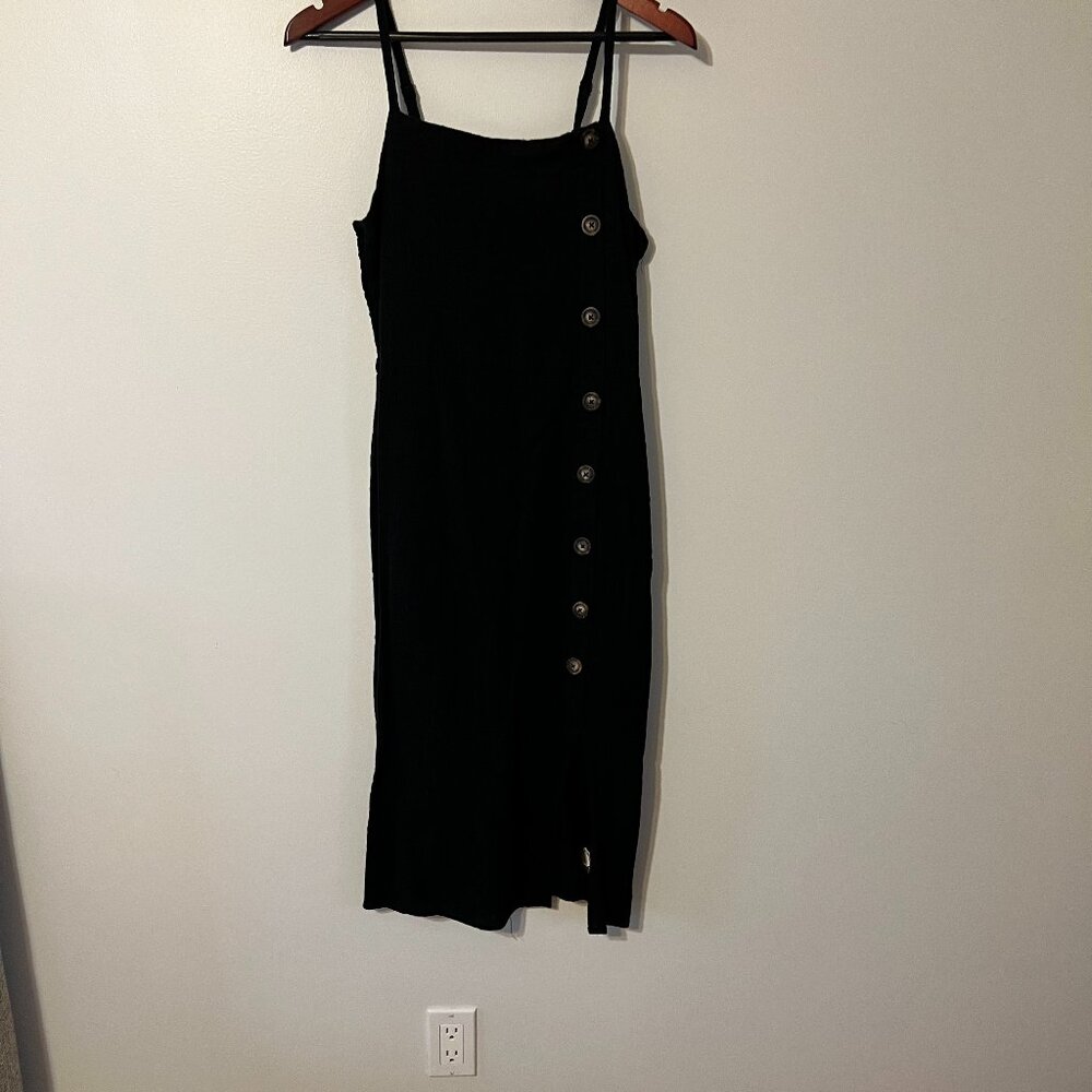 a new day | Casual Cotton Button Front Midi Dress | Size L